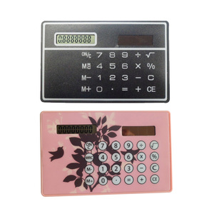 8 chữ số điện tử năng lượng mặt trời mini Thêm mỏng thẻ máy tính giá rẻ món quà mới lạ làm bằng nhựa - Product Image 2