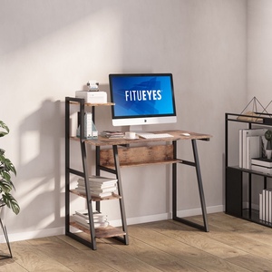 Einfacher moderner 3-stufiger Bürocomputer-Schreibtisch aus Holz metall mit Druckerst änder