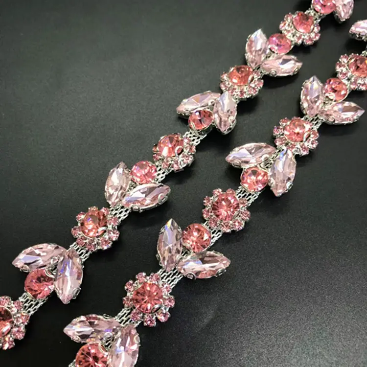 Grosir Aksesoris Produk Baru Kristal Berlian Kalung Rantai Berlian Imitasi Pinggiran Potongan