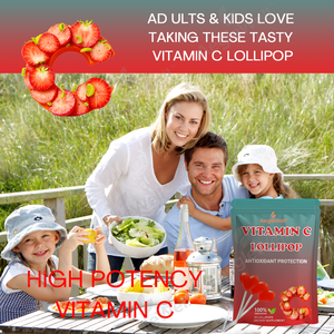 एगलेवेल विटामिन सी लॉलीपॉप एंटीऑक्सिडेंट संरक्षण स्ट्रॉबेरी स्वाद मल्टीविटामिन लोलिपोक वयस्क और बच्चे के लिए - Product Image 6