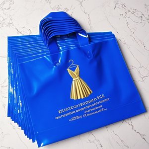バルクTシャツプラスチックショッピングバッグハンドル付き便利なハンドルデザイン卸売バイヤー