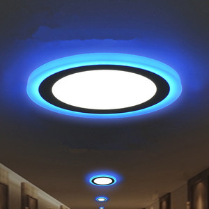 <strong>LED</strong> Two-color Dimming Panel Light 3+<strong>3w</strong> 6+<strong>3w</strong> 12+4w 18+6w <strong>White</strong> Frame Surface Round Square <strong>Led</strong> Down Lights Ceiling Lamps - Product Image 1