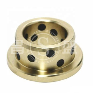 DIN1850 Latão sólido rolamento bucha ISO4379 livre de manutenção com Lubrificante Plugs incorporado tipo flangeado