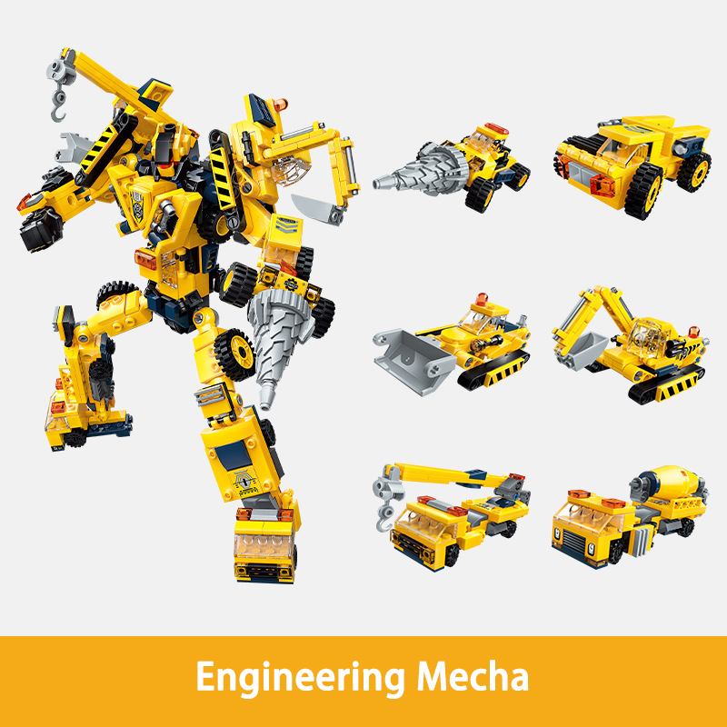 6-in-1 engineering mecha-1 random box
