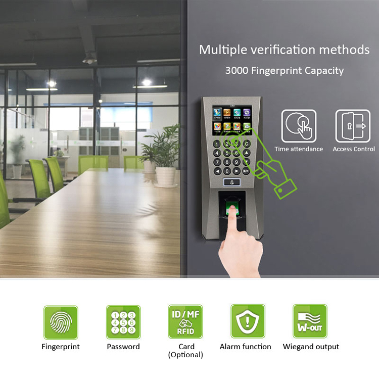 ZK F18 Biometric Fingerprint RFID Access Control Keypad System Electronic USB Time Clock Recorder Time Attendance Machine