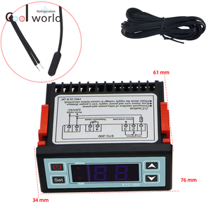 Interruptor de termostato digital de refrigerador, control de temperatura, STC-200, controlador de sensor de temperatura - Product Image 2