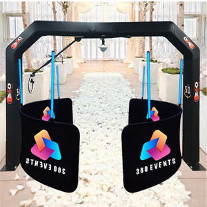 Havai 360 fotoğraf kabini şeffaf cam kablosuz otomatik dönen Selfie gökyüzü üst Spinner platformu 360 fotoğraf kabini - Product Image 1