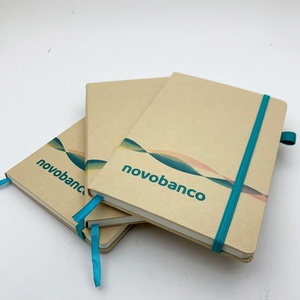 Cuaderno de notas A5 A6 con logotipo personalizado, cuaderno de diario de tapa dura de lino y papel impreso personalizado con correa elástica y lazo para bolígrafo - Product Image 2
