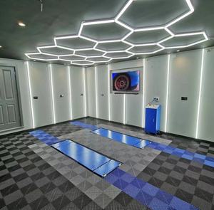 Fabrika satış altıgen ızgara Led ışık petek garaj lambası Led altıgen modern tavan ışıkları otomatik detaylandırma dükkanı garaj - Product Image 6