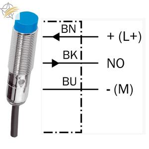 Sensore di prossimità induttivo malato IME12-08NPSZW2K codice ordine 1040781 cavo, 3 fili, corpo corto 2 m - Product Image 3