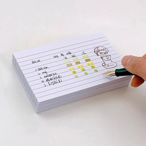 Le schede Foska ha governato 100 impacchettano le schede Note rivestite di bianco 180 le schede Flash GSM per studiare la presa di appunti e la lista delle cose da fare - Product Image 6