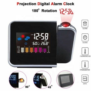 KH-CL002 Moderno Reloj Despertador Digitales Con projektör dijital arka hava tahmini çalar saat zaman projeksiyon - Product Image 4