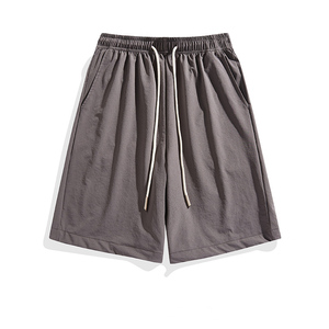 Clothing Manufacturers Men's Oversized <strong>Elastic</strong> Waist Long <strong>String</strong> Essential Sweat Shorts <strong>Custom</strong> Logo Summer - Product Image 5