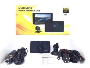 Karadar B404行车记录仪4英寸3镜头汽车DVR FHD1080P录像机后视镜，视角为170度