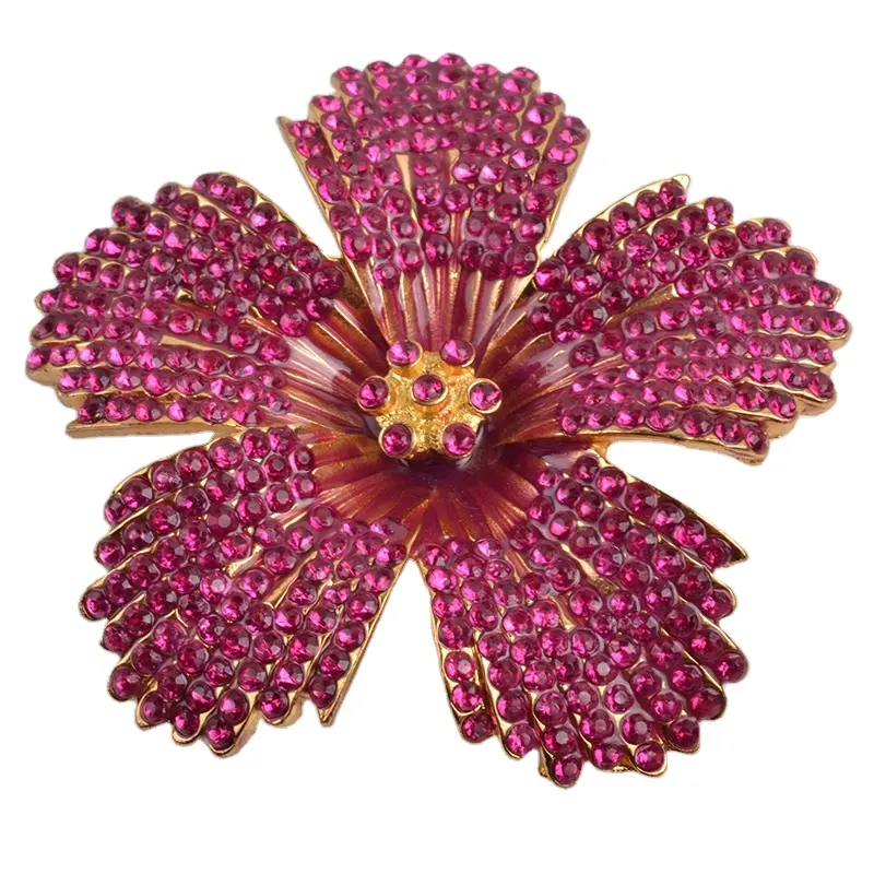 Broches de diamante ruby para sempre, cristais joias