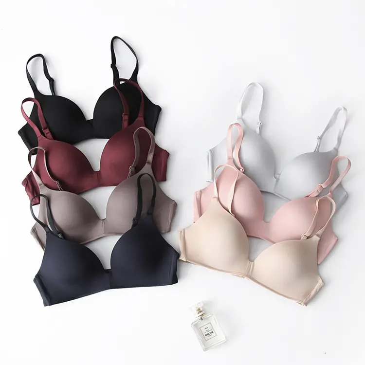 Ropa interior fina japonesa para mujer, ropa interior sin costuras, con bordes y pechos pequeños, Copa triangular fina para estudiantes, sujetador para dormir