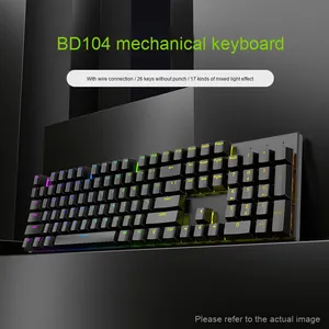104-<strong>Key</strong> PBT Mechanical <strong>Keyboard</strong> with Color <strong>Lighting</strong> Compatible PC for Office Gaming Wired Desktop <strong>Computer</strong> Peripheral English - Product Image 3