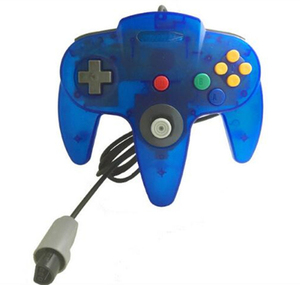 Gamepad di alta qualità N64 cablato con maniglia trasparente compatibile con N64 Controller di interfaccia di colore trasparente - Product Image 1