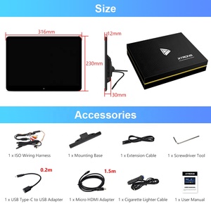 XTRONS 14&quot; Android Car Headrest Monitor 4+64G HD <strong>RCA</strong> in Gravity Sensor Mutual Control Screen Mirror Ultra Thin 4K Car Monitor - Product Image 6