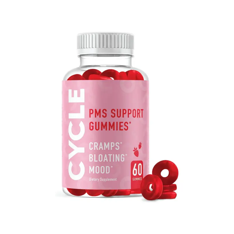 PMS alivia el ciclo de equilibrio de la hormona femenina de las gomitas es compatible con el suplemento de dulces vegetarianos para cambios de humor arándano vitamina B6