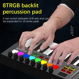 Controlador de teclado MIDI de 25 teclas, Audio electrónico profesional, arreglo portátil inteligente, teclado de Piano - Product Image 5