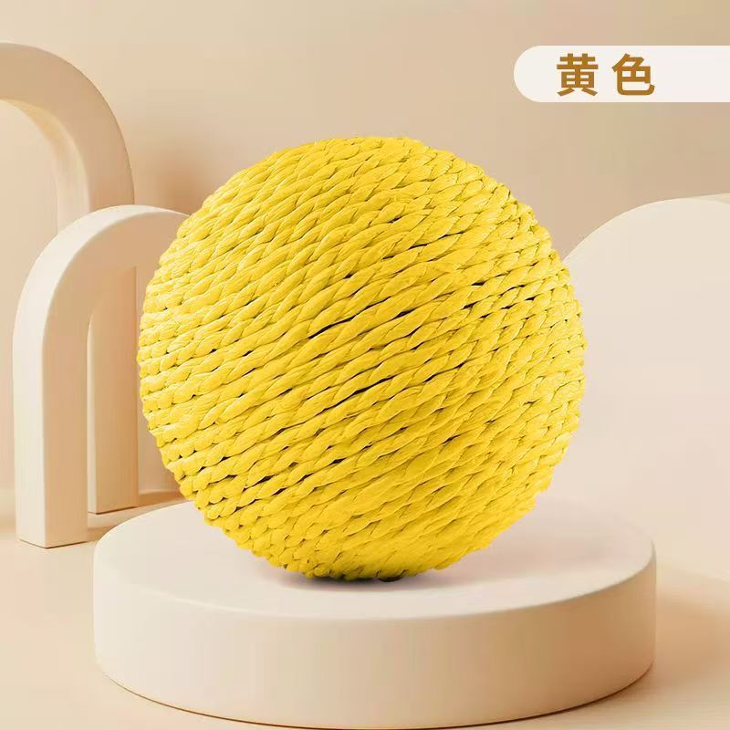Extra Large 8 cm - Boule de sisal jaune