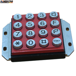 Teclado numérico resistente al agua de 16 teclas 4x4 Aleación de Zinc Metal con botón de goma para control remoto de acceso de electrodomésticos - Product Image 3