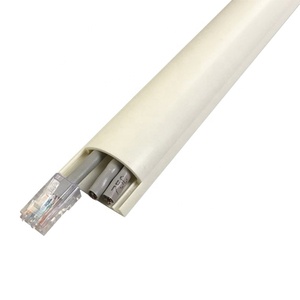 Kaliteli PVC plastik tel kapağı beyaz yarım yuvarlak kablo kanalı kablo kanalı zemin kanalı - Product Image 5