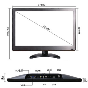 IPS 15.6&quot; Inch <strong>Monitor</strong> 1920*1080 LCD Big Screen with H-D-MI/AV/VGA/BNC/USB <strong>Input</strong> PC <strong>Monitor</strong> Security <strong>Monitor</strong> VESA 75 - Product Image 4