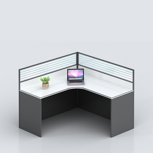 Moderne modulare Kabine Workstation Holz Staff Desk und Computer Desk Factory Direct Büromöbel für das Studium - Product Image 6