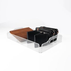定制透明装饰塑料矩形托盘亚克力托盘家用亚克力食品托盘 - Product Image 4