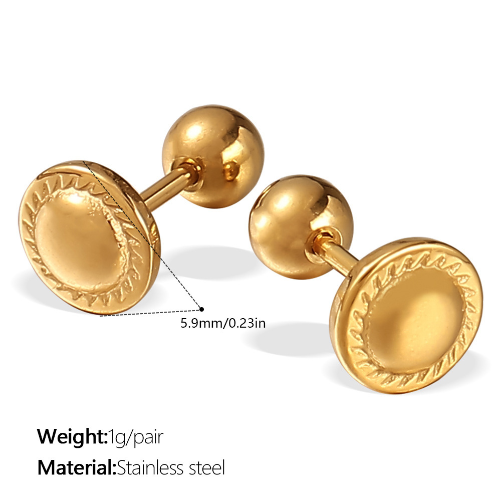 Pendientes de moneda de oro