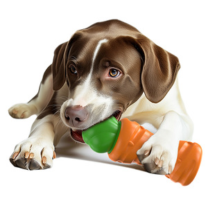 プラスチック製犬用チューおもちゃアマゾンスナックホルダーにんじんTeetherペット用品