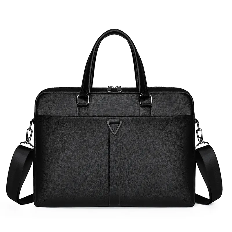 New Designer Große tragbare Männer Luxus Laptop PU Leder wasserdichte Schulter Business Laptop Tasche für Büro