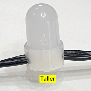 Uzun P24 yeni piksel LED yuvarlak düğümleri Coro siyah 18awg 12V akıllı RGB LED dize adresli Xconnect su geçirmez Pigtail - Product Image 1