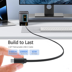 6-in-1 105W <strong>Charging</strong> Station with Retractable USB-C Cable, Power Combo USB C Power Strip for Multiple Devices,Wireless <strong>Charging</strong> - Product Image 4