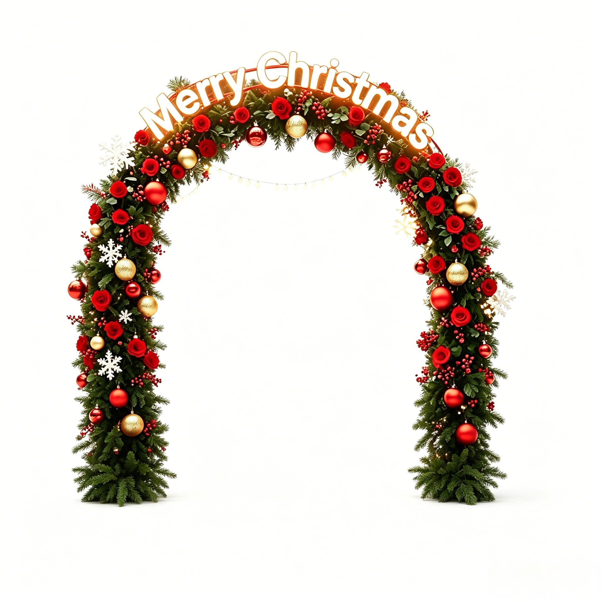 Arche florale rose H180cm