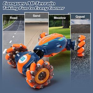 Radio telecomando traversata giocattolo gestuale rilevamento RC Stunt Car 4WD telecomando a mano Twist 2.4G bambini RC musica per auto