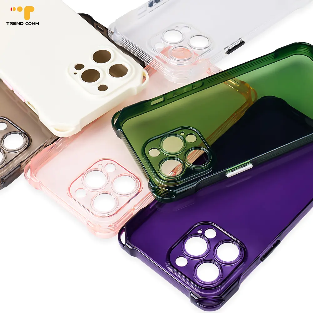 2024 casing TPU ungu untuk ponsel iPhone 14 15 Pro Max XS kompatibel dengan desain persegi dan perlindungan yang ditingkatkan termasuk tali