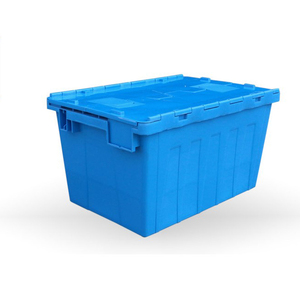 720x450x320 Venta al por mayor anidamiento logístico móvil Almacenamiento de plástico con tapa adjunta contenedores - Product Image 6