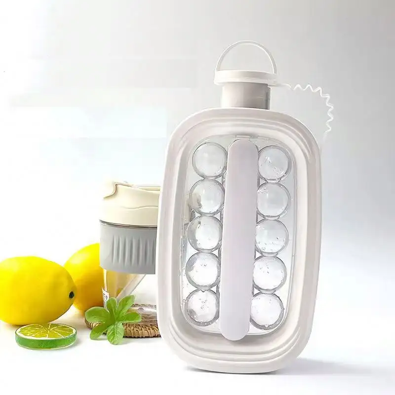 New Kitchen 17 Cells 2 In 1 Summer Food Grade Beer Whisky Ice Ball Tray Portable Ice Ball Maker Bottle, Ice Ball Maker Bottle