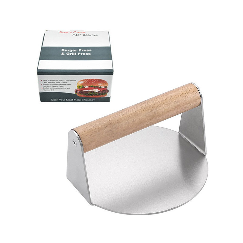 Round with wooden handle