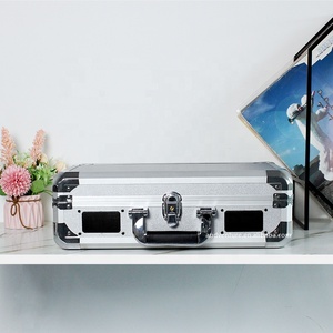 内置扬声器防尘罩多媒体USB TF AUX 3速遥控复古乙烯基唱片转盘播放器 - Product Image 3