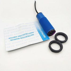 Sensor de interruptor fotoeléctrico tipo difusor M30 NPN NO, sensor de Fotocélula de luz de 3 cables de 2, 1, 2