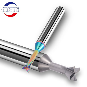 CNC Tungsten karbür t-yuvası End Mill 4/6 flüt 1/8 Shank kesici T yuvası freze kesicisi - Product Image 4