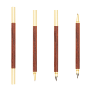 2 in1多機能金属交換可能な両頭インクレス環境鉛筆ボールペン - Product Image 3