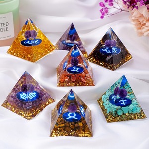 Orgone Pyramid Zodiac Sagittarius Crystal Healing Stone Amethyst Sphere for Positive Energyチャクラレイキ保護 - Product Image 3