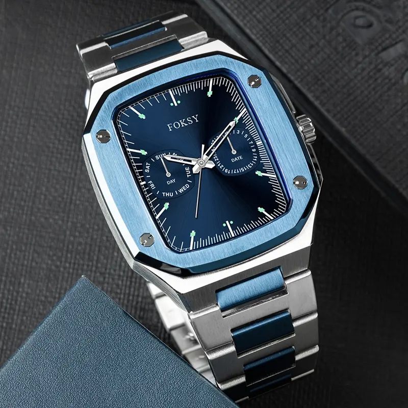 L'oem accetta gli orologi cronografo da uomo con Logo personalizzato da polso di lusso in acciaio inossidabile