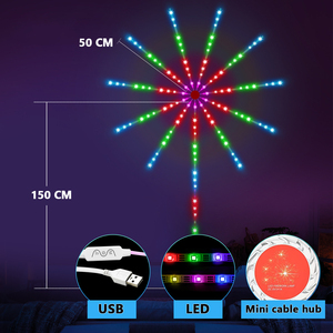 Uzaktan kumandalı akıllı LED ışık şerit yıldızlı gökyüzü ve havai fişek etkisi yatak odası parti düğün için noel dekoru-APP kontrolü - Product Image 4