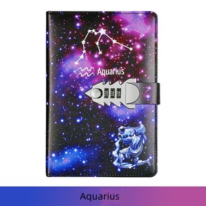 12 libro di codici zodiacali quaderno per studenti ragazze delicato blocco note portatile per libri A mano con serratura - Product Image 2